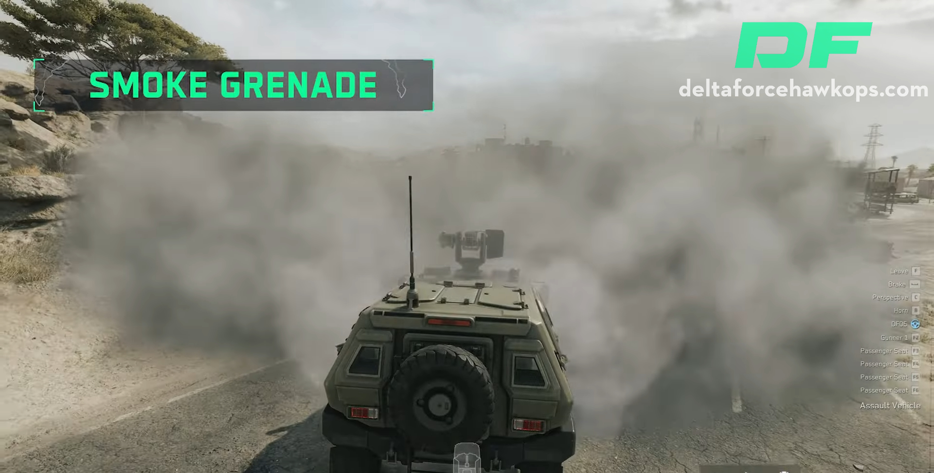  delta force assault vehicle smoke